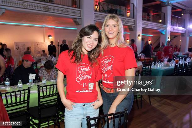 Lexi DiBenedetto and guest attends The Salvation Army Feast of Sharing presented by Nickelodeon at Casa Vertigo on November 21, 2017 in Los Angeles,...