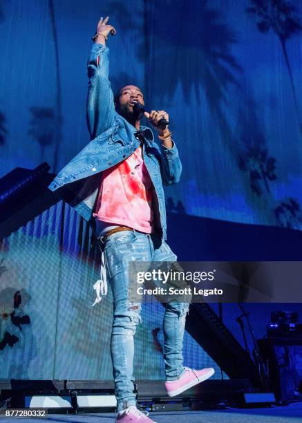 PartyNextDoor performs in support of the Hopeless Fountain Kingdom Tour at Little Caesars Arena on November 21, 2017 in Detroit, Michigan.