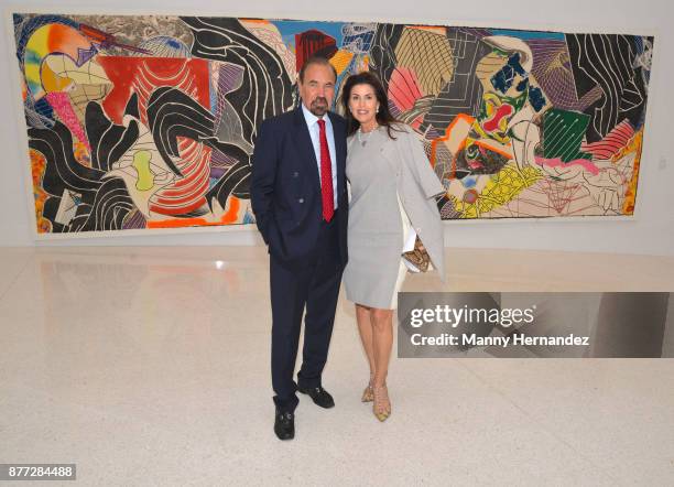 Jorge Perez and Darlene Perez at the Frank Stella: Experiment and Change exhibit opening at the NSU Art Museum Fort Lauderdale on November 12, 2017...