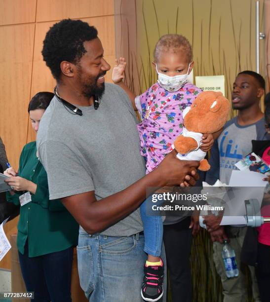 General View of the 2017 The Ludacris Foundation Coat Giveaway at Egleston Children's Center on November 21, 2017 in Atlanta, Georgia.