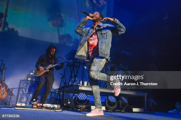 Singer PartyNextDoor performs on stage at Little Caesars Arena on November 21, 2017 in Detroit, Michigan.