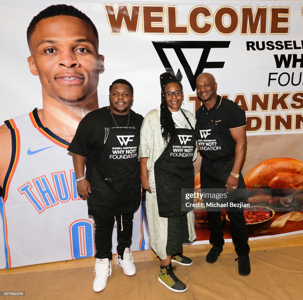 Raynard Westbrook, Shannon Westbrook and Russell Westbrook II attend