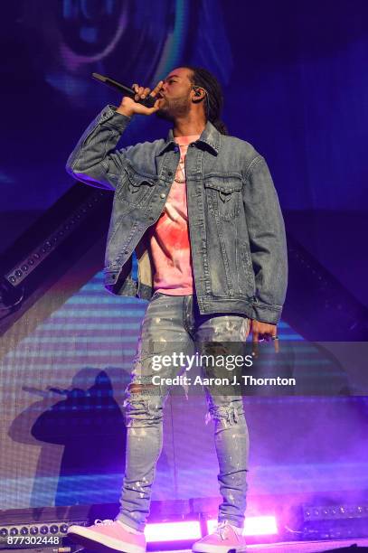 Singer PartyNextDoor performs on stage at Little Caesars Arena on November 21, 2017 in Detroit, Michigan.