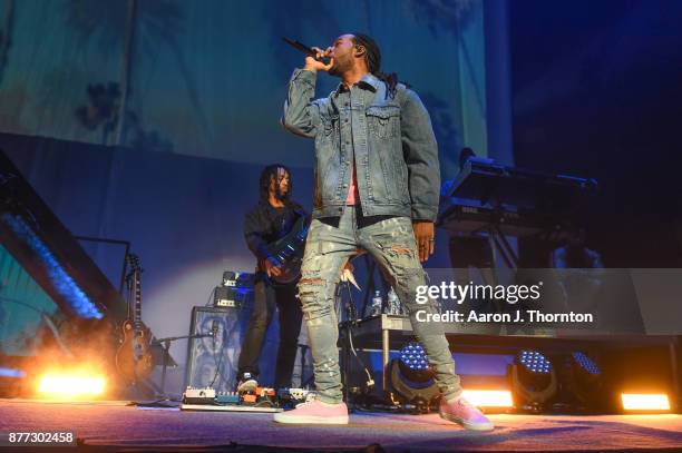 Singer PartyNextDoor performs on stage at Little Caesars Arena on November 21, 2017 in Detroit, Michigan.