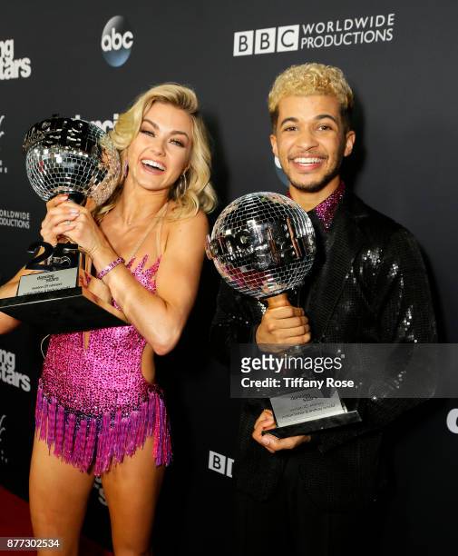 Lindsay Arnold and Jordan Fisher at The Grove Hosts Dancing with the Stars Live Finale at The Grove on November 21, 2017 in Los Angeles, California.