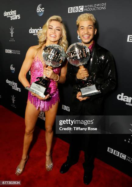 Lindsay Arnold and Jordan Fisher at The Grove Hosts Dancing with the Stars Live Finale at The Grove on November 21, 2017 in Los Angeles, California.