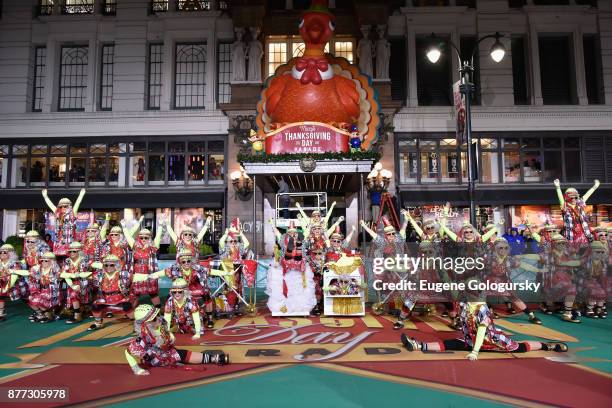 Red Hot Mamas perform at Macy's Thanksgiving Day Parade Talent Rehearsals at Macy's Herald Square on November 21, 2017 in New York City.