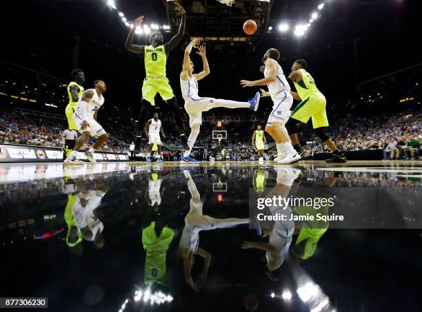 The Creighton Bluejays compete against the Baylor Bears during the National Collegiate Basketball Hall Of Fame Classic Championship game at Sprint...