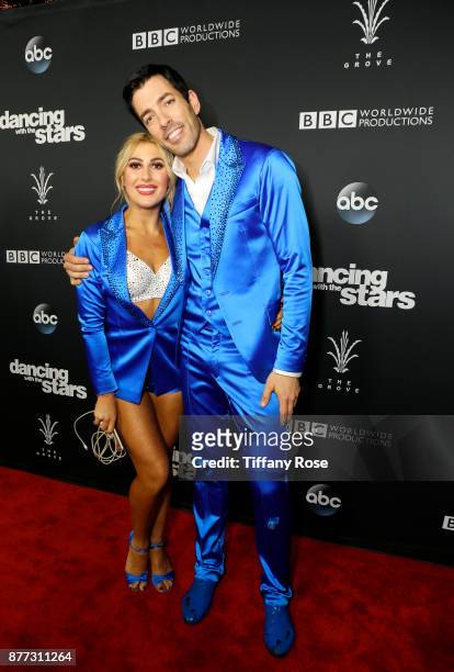 Emma Slater and Drew Scott at The Grove Hosts Dancing with the Stars Live Finale at The Grove on November 21, 2017 in Los Angeles, California.