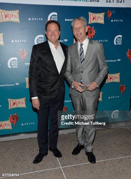 Kevin McCullen and Michael Ritchie attend the opening night of "Something Rotten!" at Ahmanson Theatre on November 21, 2017 in Los Angeles,...