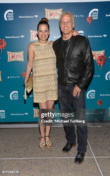 Suzanne Cryer and Patrick Fabian attend the opening night of "Something Rotten!" at Ahmanson Theatre on November 21, 2017 in Los Angeles, California.