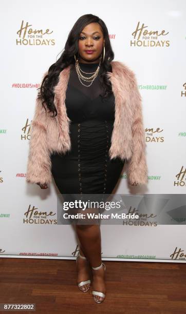 Candice Glover attends the Broadway Opening Night after party for 'Home for the Holidays - The Broadway Concert Celebration' at the Copacabana in New...