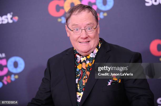 John Lasseter attends the premiere of "Coco" at El Capitan Theatre on November 8, 2017 in Los Angeles, California.