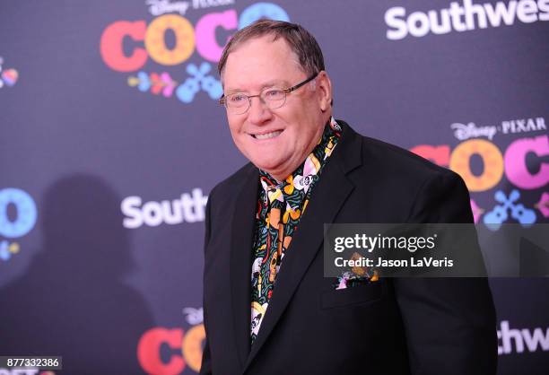 John Lasseter attends the premiere of "Coco" at El Capitan Theatre on November 8, 2017 in Los Angeles, California.