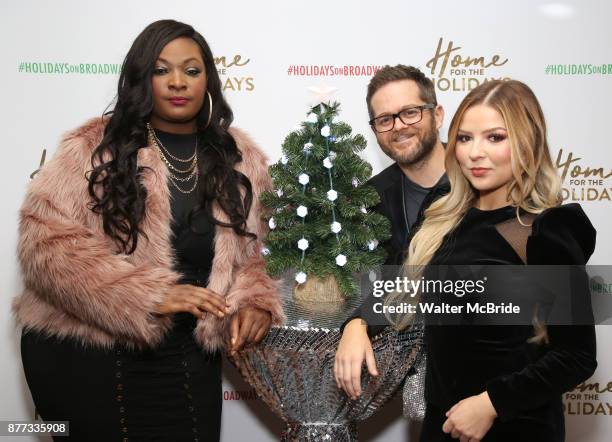 Candice Glover, Josh Kaufman and Bianca Ryan attend the Broadway Opening Night after party for 'Home for the Holidays - The Broadway Concert...