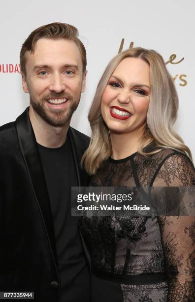 Peter Hollens and Evynne Hollens attend the Broadway Opening Night after party for 'Home for the Holidays - The Broadway Concert Celebration' at the...