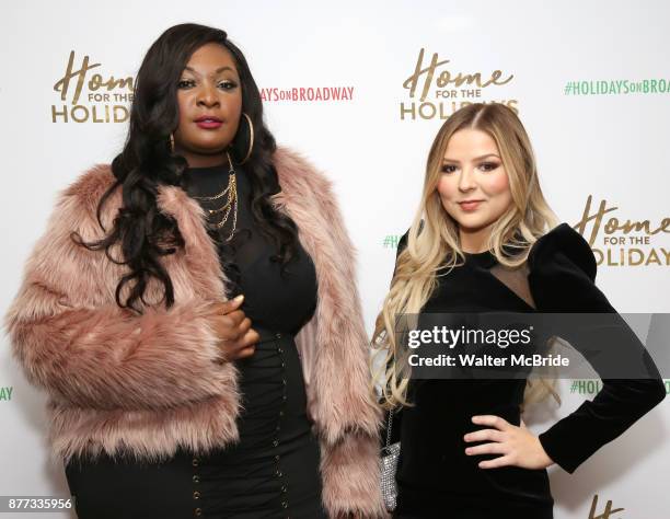Candice Glover and Bianca Ryan attend the Broadway Opening Night after party for 'Home for the Holidays - The Broadway Concert Celebration' at the...