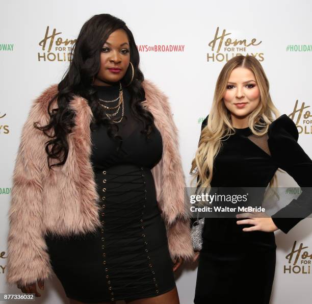 Candice Glover and Bianca Ryan attend the Broadway Opening Night after party for 'Home for the Holidays - The Broadway Concert Celebration' at the...