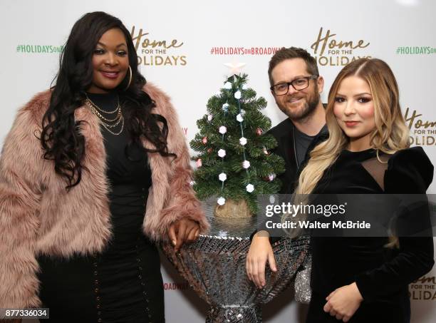 Candice Glover, Josh Kaufman and Bianca Ryan attend the Broadway Opening Night after party for 'Home for the Holidays - The Broadway Concert...
