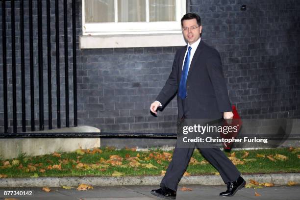 Northern Ireland Secretary James Brokenshire arrives for a cabinet meeting ahead of the Chancellor's annual budget at 10 Downing Street on November...