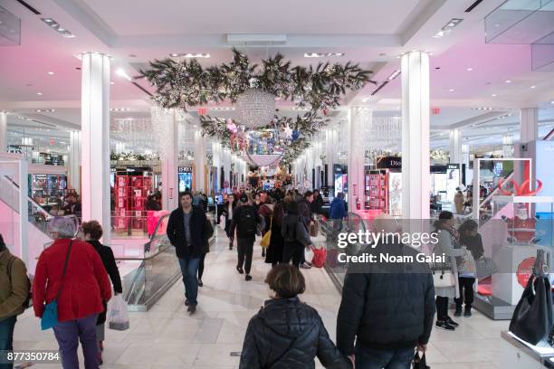 Shoppers are seen inside Macy's on November 21, 2017 in New York City.