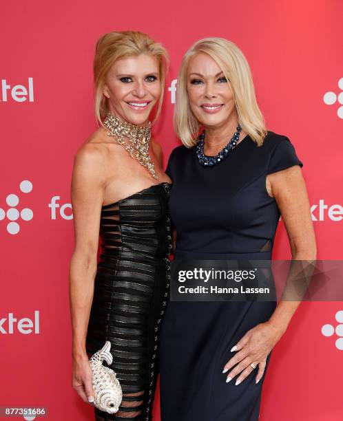 Gamble Breaux and Janet Roach arrive at a Real Housewives of Melbourne Season 4 Media Opportunity on November 22, 2017 in Sydney, Australia.