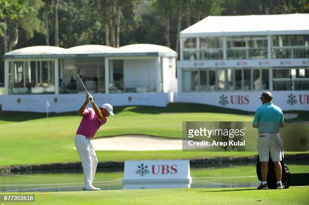 Sam Brazel of Australia pictured during the Pro Am tournament ahead of UBS Hong Kong Open 2017 at The Hong Kong Golf Club on November 22, 2017 in...