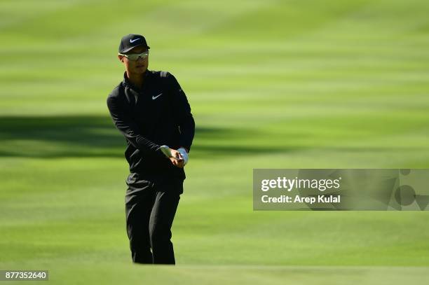 Li Haotong of China pictured during the Pro Am tournament ahead of UBS Hong Kong Open 2017 at The Hong Kong Golf Club on November 22, 2017 in Hong...