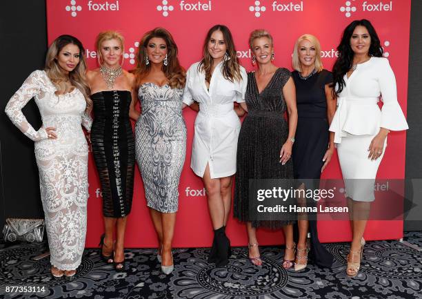 Venus Behbahani-Clark, Gamble Breaux, Gina Liano, Lydia Schiavello, Sally Bloomfield, Jackie Gillies and Janet Roach arrive at a Real Housewives of...