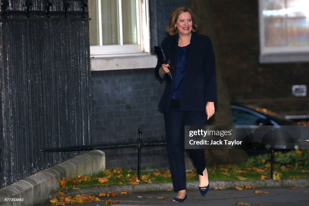 Amber Prior Home Secretary Amber Rudd arrives for a cabinet meeting ahead of the ...