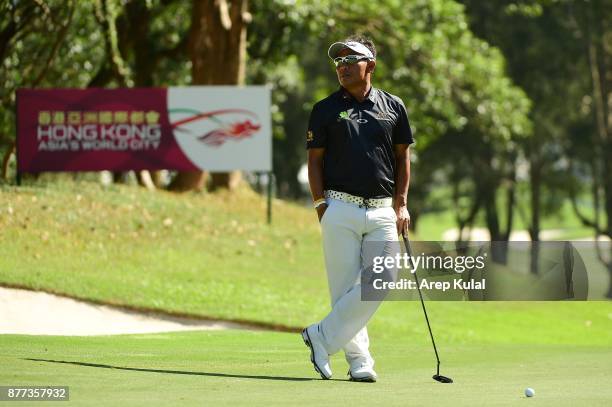 Thongchai Jaidee of Thailand pictured during the Pro Am tournament ahead of UBS Hong Kong Open 2017 at The Hong Kong Golf Club on November 22, 2017...