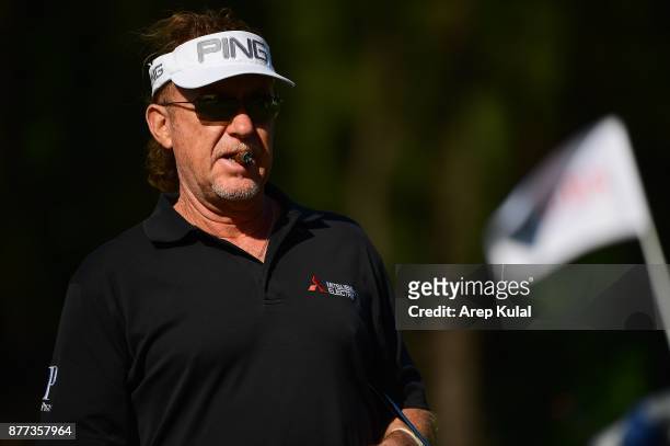 Miguel Angel Jimenez of Spain pictured during the Pro Am tournament ahead of UBS Hong Kong Open 2017 at The Hong Kong Golf Club on November 22, 2017...