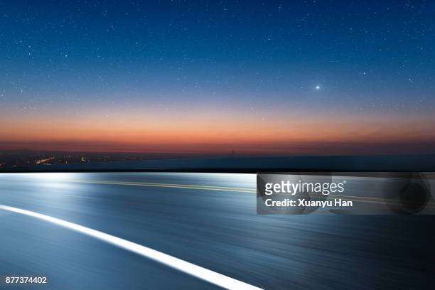 dreamlike stars way before morning sunrise,auto advertising background - alba crepuscolo foto e immagini stock