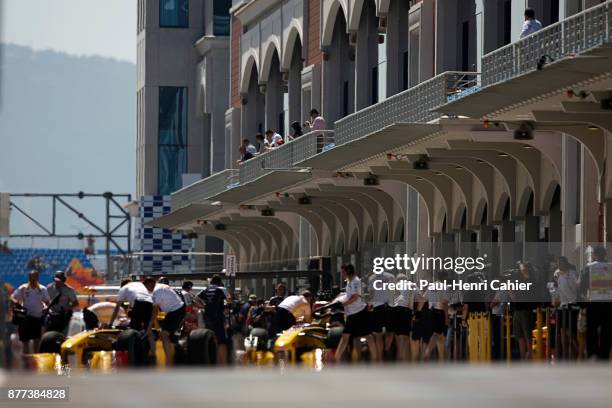 Robert Kubica, Vitaly Petrov, Renault R30, Grand Prix of Turkey, Istanbul Park, 30 May 2010. Robert Kubica and Renault teammate Vitaly Petrov in the...