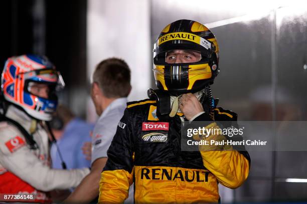 Robert Kubica, Jenson Button, Grand Prix of Australia, Albert Park, Melbourne Grand Prix Circuit, 28 March 2010. Robert Kubica at the finish of the...