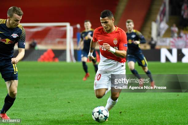 Rony Lopes of Monaco during the UEFA Champions League match between As Monaco and RB Leipzig at Stade Louis II on November 21, 2017 in Monaco, Monaco.