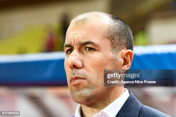 Leonardo Jardim head coach of Monaco during the UEFA Champions League match between As Monaco and RB Leipzig at Stade Louis II on November 21, 2017...