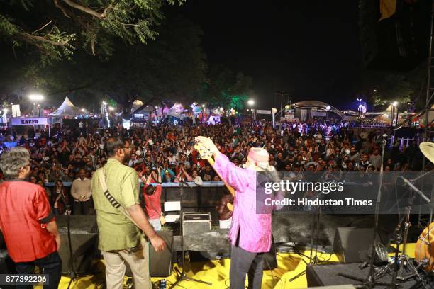 Rock Band 'Indian Ocean' performing during the Hindustan Times Palate Fest 2017, at Nehru Park, on November 17, 2017 in New Delhi, India. The popular...