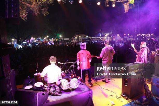 Rock Band 'Indian Ocean' performing during the Hindustan Times Palate Fest 2017, at Nehru Park, on November 17, 2017 in New Delhi, India. The popular...
