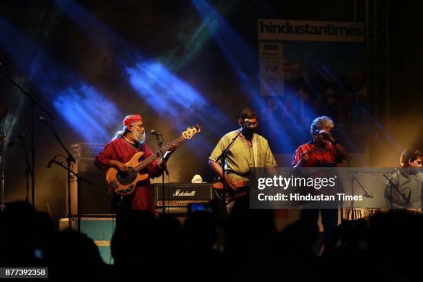 Rock Band 'Indian Ocean' performing during the Hindustan Times Palate Fest 2017, at Nehru Park, on November 17, 2017 in New Delhi, India. The popular...