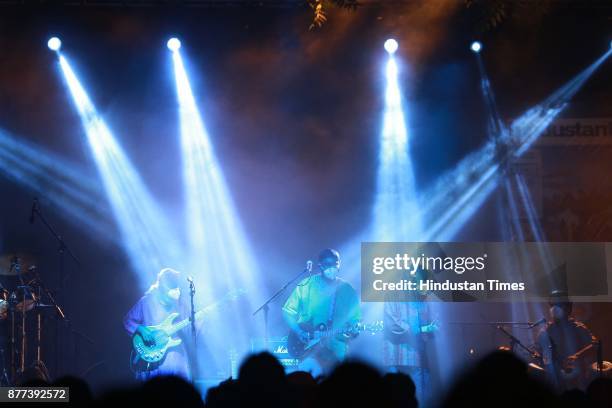 Rock Band 'Indian Ocean' performing during the Hindustan Times Palate Fest 2017, at Nehru Park, on November 17, 2017 in New Delhi, India. The popular...