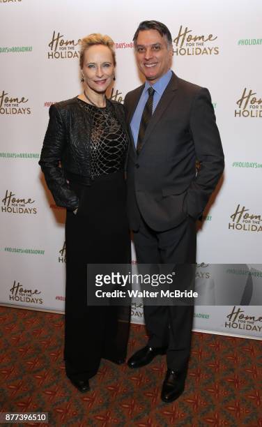 Laila Robbins and Robert Cuccioli attend the Broadway Opening Night performance of 'Home for the Holidays - The Broadway Concert Celebration' at the...