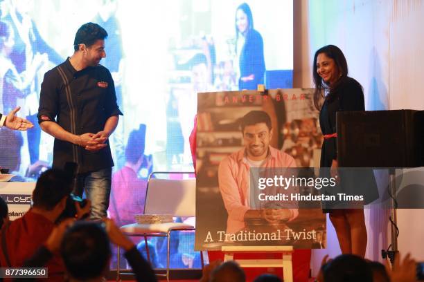 Indian Chef Ranveer Brar conducting a master class in partnership with Bertolli during the Hindustan Times Palate Fest 2017, at Nehru Park, on...