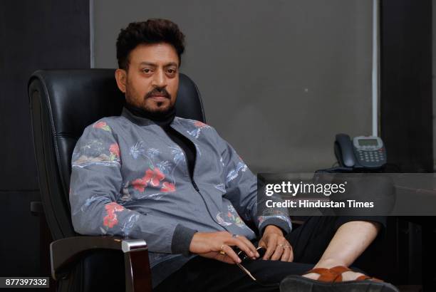 Bollywood actor Irrfan Khan during an exclusive interview with HT City-Hindustan Times for the promotion of his upcoming movie "Qarib Qarib Singlle"...