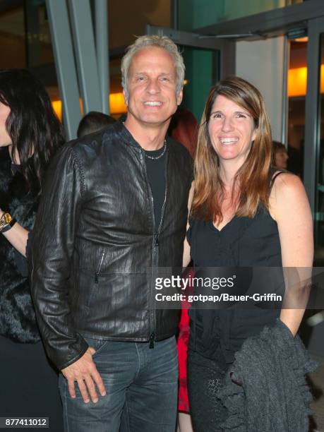 Patrick Fabian and Mandy Fabian are seen on November 21, 2017 in Los Angeles, California.