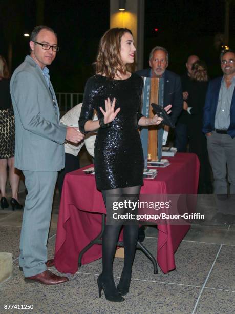 Christy Carlson Romano is seen on November 21, 2017 in Los Angeles, California.