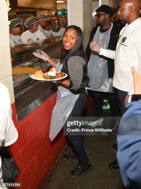 Keshia Knight Pulliam attends the 6th annual No Reservations Needed Dinner at Atlanta Mission on November 21, 2017 in Atlanta, Georgia.