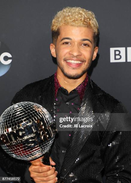 Jordan Fisher attends the 'Dancing With The Stars' Season 25 Finale on November 21, 2017 in Los Angeles, California.