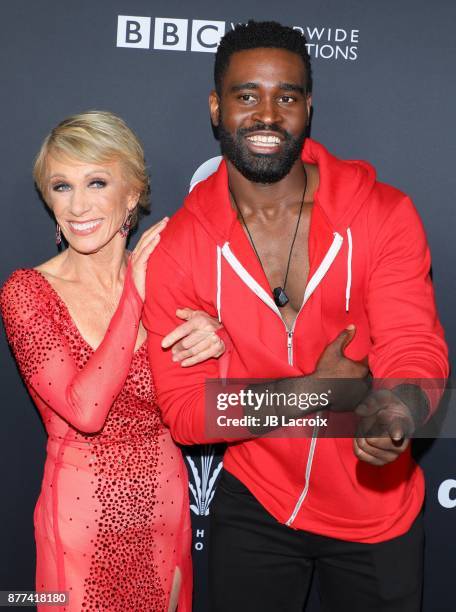 Barbara Corcoran and Keo Motsepe attend the 'Dancing With The Stars' Season 25 Finale on November 21, 2017 in Los Angeles, California.