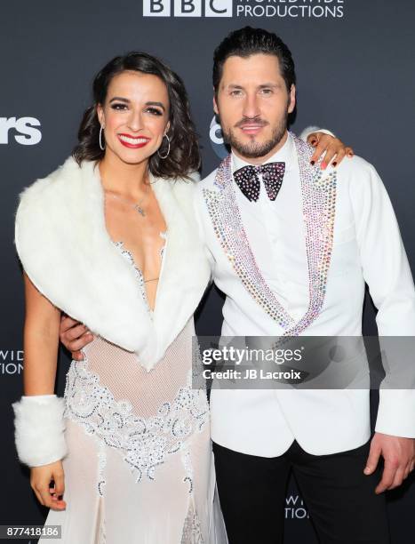 Victoria Arlen and Valentin Chmerkovskiy attend the 'Dancing With The Stars' Season 25 Finale on November 21, 2017 in Los Angeles, California.